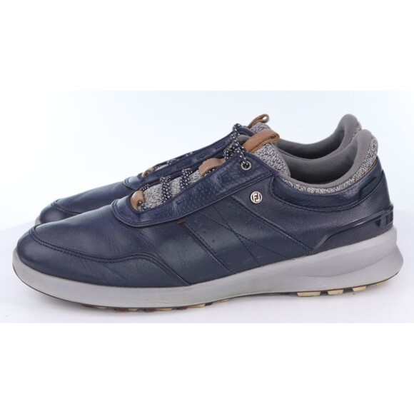 FootJoy Stratos Men\'s Spikeless Golf Shoes Size 10.5 M Leather Blue 50043 main image 3